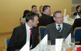 Starosta Gnieźnieński Dariusz Pilak i Herbert Vogler &ndash; prezes Agencji Rozwoju Gospodarczego Powiatu Teltow &ndash; Fl&auml;ming.