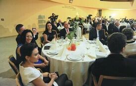 Uczestnicy gali finałowej VII edycji konkursu &bdquo;Orzeł Powiatu Gnieźnieńskiego dla Przedsiębiorczości 2011-2013&rdquo;.