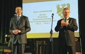 Patroni konkursu: Starosta Gnieźnieński Dariusz Pilak i Starszy Cechu Stefan Pokładecki.